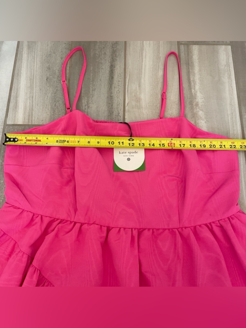 NWT Kate Spade New York x Target Tiered Ruffle Midi Tank Dress Pink 2X - Picture 7 of 13